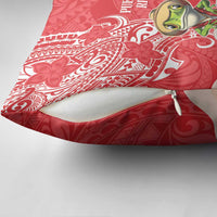 Puerto Rico Pillow Cover Coqui Frog With Polynesian Pattern - Polynesian Pride