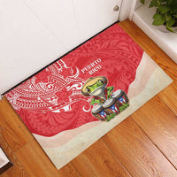 Puerto Rico Rubber Doormat Coqui Frog With Polynesian Pattern LT05 - Polynesian Pride