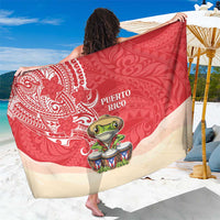 Puerto Rico Sarong Coqui Frog With Polynesian Pattern - Polynesian Pride