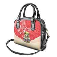 Puerto Rico Shoulder Handbag Coqui Frog With Polynesian Pattern - Polynesian Pride