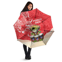 Puerto Rico Umbrella Coqui Frog With Polynesian Pattern - Polynesian Pride