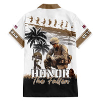 Hawaii Veterans Day Family Matching Tank Maxi Dress and Hawaiian Shirt Honor The Fallen Flag Grunge Style