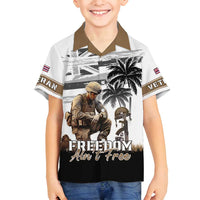 Hawaii Veterans Day Family Matching Tank Maxi Dress and Hawaiian Shirt Honor The Fallen Flag Grunge Style