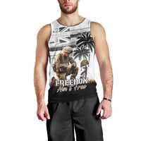 Hawaii Veterans Day Men Tank Top Honor The Fallen Flag Grunge Style LT05 - Polynesian Pride