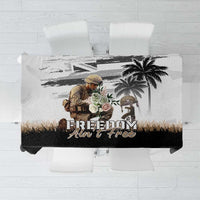 Hawaii Veterans Day Tablecloth Honor The Fallen Flag Grunge Style LT05 White - Polynesian Pride
