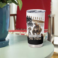 Hawaii Veterans Day Tumbler Cup Honor The Fallen Flag Grunge Style