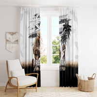 Hawaii Veterans Day Window Curtain Honor The Fallen Flag Grunge Style LT05 - Polynesian Pride