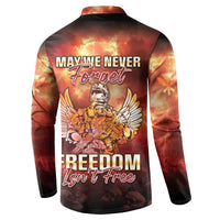 Hawaii Veterans Day Button Sweatshirt May We Never Forget Freedom Isn't Free LT05 - Polynesian Pride