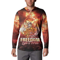 Hawaii Veterans Day Button Sweatshirt May We Never Forget Freedom Isn't Free LT05 - Polynesian Pride