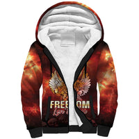 Hawaii Veterans Day Sherpa Hoodie May We Never Forget Freedom Isn't Free LT05 Unisex Red - Polynesian Pride