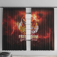 Hawaii Veterans Day Window Curtain May We Never Forget Freedom Isn't Free LT05 With Hooks Red - Polynesian Pride