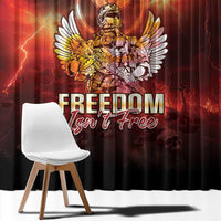 Hawaii Veterans Day Window Curtain May We Never Forget Freedom Isn't Free LT05 - Polynesian Pride