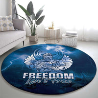 Federated States of Micronesia Veterans Day Round Carpet May We Never Forget Freedom Isn't Free