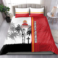 French Polynesia Armistice Day Bedding Set Lest We Forget Flag Style