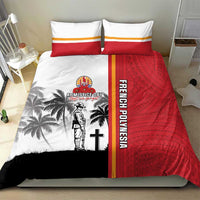 French Polynesia Armistice Day Bedding Set Lest We Forget Flag Style