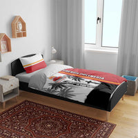 French Polynesia Armistice Day Bedding Set Lest We Forget Flag Style