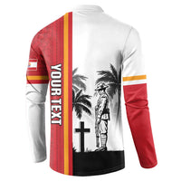 French Polynesia Armistice Day Button Sweatshirt Lest We Forget Flag Style LT05 - Polynesian Pride