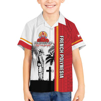 French Polynesia Armistice Day Hawaiian Shirt Lest We Forget Flag Style LT05 - Polynesian Pride