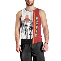 French Polynesia Armistice Day Men Tank Top Lest We Forget Flag Style LT05 - Polynesian Pride