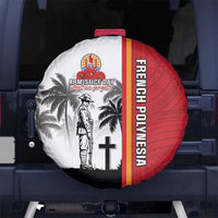 French Polynesia Armistice Day Spare Tire Cover Lest We Forget Flag Style LT05 - Polynesian Pride