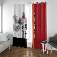 French Polynesia Armistice Day Window Curtain Lest We Forget Flag Style LT05 With Grommets Red - Polynesian Pride