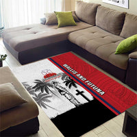Wallis and Futuna Armistice Day Area Rug Lest We Forget Flag Style