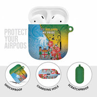 Malampa Fiji Day AirPods Case Tribal Pattern With Tropical Flowers LT05 - Polynesian Pride
