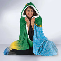 Malampa Fiji Day Hooded Blanket Tribal Pattern With Tropical Flowers - Polynesian Pride