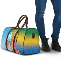Malampa Fiji Day Travel Bag Tribal Pattern With Tropical Flowers - Polynesian Pride