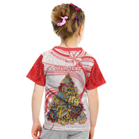 Personalized Happy Boxing Day Kid T Shirt Polynesian Gift Boxes Christmas Tree LT05 - Polynesian Pride