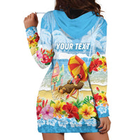 Personalised Hawaii Funny Thanksgiving Hoodie Dress Thankful From The Beach LT05 - Polynesian Pride