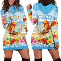 Personalised Hawaii Funny Thanksgiving Hoodie Dress Thankful From The Beach LT05 - Polynesian Pride