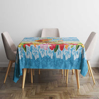 Hawaii Funny Thanksgiving Tablecloth Thankful From The Beach LT05 - Polynesian Pride