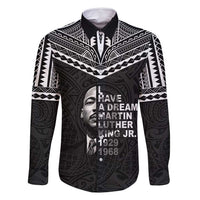 American Samoa MLK Day Family Matching Off Shoulder Maxi Dress and Hawaiian Shirt Polynesian Style