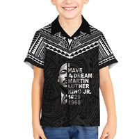 American Samoa MLK Day Family Matching Short Sleeve Bodycon Dress and Hawaiian Shirt Polynesian Style