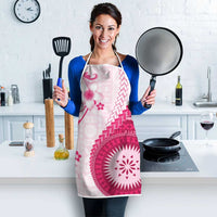 Bula Fiji Apron Pink Plumeria Masi Tapa Pattern LT05 - Polynesian Pride