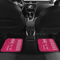 Bula Fiji Car Mats Pink Plumeria Masi Tapa Pattern LT05 Set 2pcs - Back Pink - Polynesian Pride