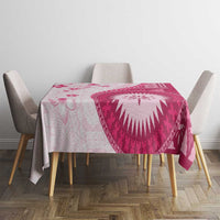 Bula Fiji Tablecloth Pink Plumeria Masi Tapa Pattern LT05 - Polynesian Pride