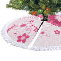 Bula Fiji Tree Skirt Pink Plumeria Masi Tapa Pattern - Polynesian Pride