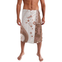 Bula Fiji Lavalava Brown Plumeria Masi Tapa Pattern LT05 Brown - Polynesian Pride
