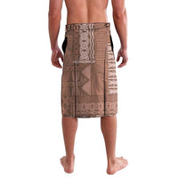 Bula Fiji Lavalava Brown Plumeria Masi Tapa Pattern LT05 - Polynesian Pride