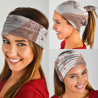 Bula Fiji Neck Gaiter Brown Plumeria Masi Tapa Pattern - Polynesian Pride