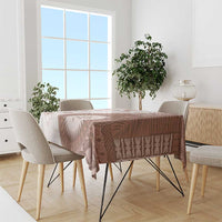 Bula Fiji Tablecloth Brown Plumeria Masi Tapa Pattern LT05 - Polynesian Pride