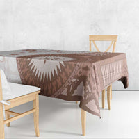 Bula Fiji Tablecloth Brown Plumeria Masi Tapa Pattern LT05 - Polynesian Pride