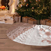 Bula Fiji Tree Skirt Brown Plumeria Masi Tapa Pattern - Polynesian Pride