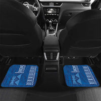 Bula Fiji Car Mats Blue Plumeria Masi Tapa Pattern LT05 Set 2pcs - Back Blue - Polynesian Pride