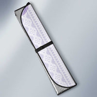 Bula Fiji Auto Sun Shade Violet Plumeria Masi Tapa Pattern - Polynesian Pride