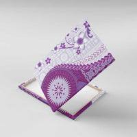 Bula Fiji Canvas Wall Art Violet Plumeria Masi Tapa Pattern - Polynesian Pride