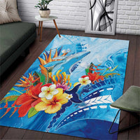 Polynesia Humpback Whale Area Rug Ocean Style