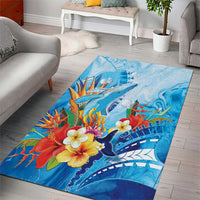 Polynesia Humpback Whale Area Rug Ocean Style
